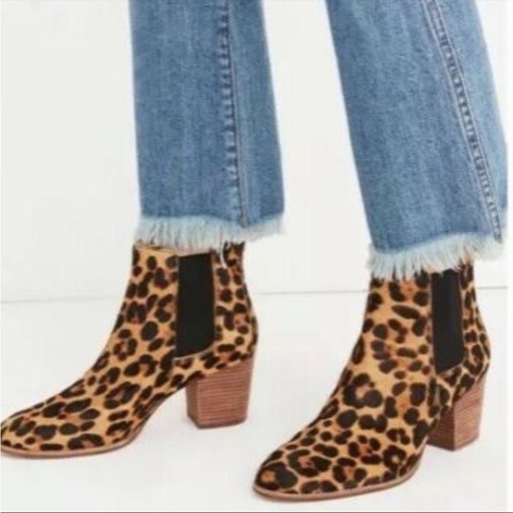 Madewell leopard print calf hair Chelsea boot, GREAT condition